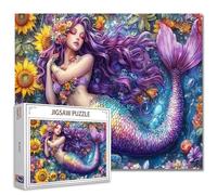 Tucocoo Puzzle adulte de 1000 pièces : paysage de sirène violet rectangulaire féminin carton jigsaw romantique 1 lot de 1000 pièces 1 puzzle 1000 pièces 1 affiche