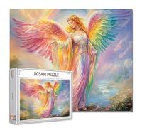 Tucocoo Puzzle arc-en-ciel de 1000 pièces pour adultes, ailes magiques élégantes pour femmes, jeux d'activités familiales, puzzle coloré pour décoration murale de la maison, cadeaux