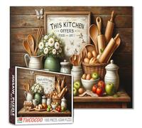 Tucocoo Puzzle de 1 000 pièces pour adultes, cuisine de campagne, nature morte, fête d'anniversaire de 1 000 pièces pour la famille et les adultes