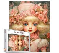 Tucocoo Puzzle de 1000 pièces pour adultes - Petite princesse - Peinture de fille mignonne - Art rose - Puzzle de 1 000 pièces pour défi - Jeu d'activités familiales - Beau puzzle à faire soi-même -
