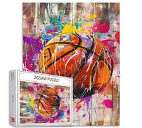 Tucocoo Puzzle de Basket-Ball pour Adultes de 1000 Pièces - Sport Banksy Graffiti Street Art Coloré pour Décoration de la Maison - Parfait pour les Soirées Familiales