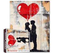 Tucocoo Puzzle Love Street Art de 1 000 pièces pour adultes, couple de Banksy - Art moderne - Puzzle pour jeux d'activités familiales difficiles - Puzzle pour décoration d'intérieur - Cadeaux
