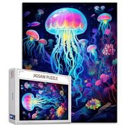 Tucocoo Puzzle lumineux de 1 000 pièces pour adultes - Animaux marins - Puzzle coloré pour décoration de la maison, puzzle familial parfait pour les soirées de jeu - 68,6 x 50,8 cm