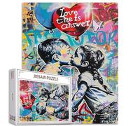 Tucocoo Puzzle Street Art de 1000 pièces pour adultes, graffiti ballons, baisers pour jeux d'activités familiales, puzzle coloré à faire soi-même pour décoration d'intérieur, cadeaux, 50,8 x 68,6 cm