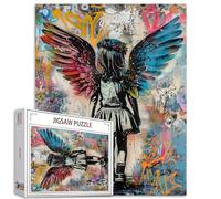 Tucocoo Puzzles de 1000 pièces pour adultes, motif ailes d'ange Banksy pour filles, pour activités familiales stimulantes, street pop art