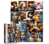 Tucocoo Puzzles de paysage terrestre avec figures humaines, design artistique 1000 pièces pour adultes, puzzle stimulant, parfait pour les soirées jeux, décoration murale DIY pour la maison, cadeaux