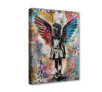 Tucocoo Toile murale encadrée et prête à être accrochée - Impressions sur toile de style graffiti de rue - Décoration d'intérieur encadrée et prête à être accrochée - 1 pièce