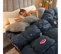 TUCVZVO Couette Plume d'oie Édredon, Cachemire Réversible Couette, Double Super Épaisseur, Couette 2 Personne, Couverture Polaire Double Face, Couette d'hiver,C,220X240cm(4kg)
