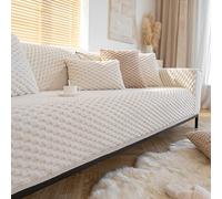 TUCVZVO Housse De Canapé d'angle 4/3/2/1 Places Couvre Canape avec Accoudoirs Couverture Antidérapante Canapé,Protection Canapé d'angle,Blanc,1 pc 90x160cm