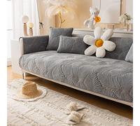 TUCVZVO Housse De Canapé d'angle 4/3/2/1 Places,Housse De Canape Dangle Antidérapant,Protection Canapé d'angle, Couvre Canape avec Accoudoirs pour Canapé en Forme De L,Gris,1 pc 70x180cm