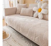 TUCVZVO Housse De Canapé d'angle 4/3/2/1 Places,Housse De Canape Dangle Antidérapant,Protection Canapé d'angle, Couvre Canape avec Accoudoirs pour Canapé en Forme De L,Blanc,1 pc 110x180cm