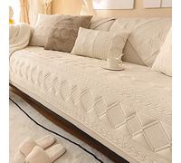 TUCVZVO Housse De Canape Dangle Antidérapant Couvre Canapé d'angle Protection De Canapé d'angle 4/3/2/1 Places en Forme De L Antidérapante Universel Lavable Couverture,Blanc,1 pc 90x240cm