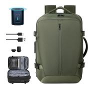 TUCVZVO Sac à Dos sous Vide de Voyage 50L Vacpack Extensible Résistant à l'eau avec Compression sous Vide avec Pompe et Anti-vol Voyage Cabine Bag 45x30x22(+8) CM (Green)