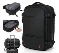 TUCVZVO Sac à Dos sous Vide de Voyage avec Fonction de Vide Automatique en Un Seul Clic Sac à Dos de Voyage 60L Extensible, Hydrofuge avec Port de Charge USB,Anti-vol,Noir