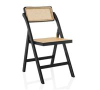 TUDELA BAMBOO - Chaise pliante Noir/Marron