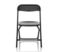 TUDELA XXL PRO | charge maximale 250 kg - Chaise d'extérieur Noir