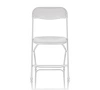 hjh OFFICE Chaise Pliante jusqu'à 190kg TUDELA XXL W Chaise de Camping Pliante, Indoor et Outdoor Chaise Pliante, Blanc