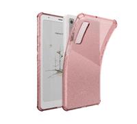 TUDIA SKN Coque Arrière Transparente Compatible avec Boox Palma 2 Pro [Ne Convient Pas à Palma 2] Résistante aux Chocs Anti-Jaunissement Dos Transparent Grip Léger TPU Bumper (Rose Pailleté)