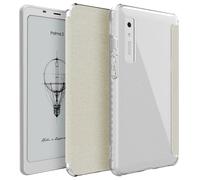 TUDIA SKN Flip V2 Étui conçu pour Onyx Boox Palma 2 - [Technologie de Veille/réveil Automatique améliorée] Coque arrière Transparente en Cuir texturé Antichoc (Biège)