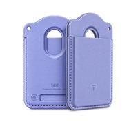 TUDIA Support magnétique en cuir pour étui PLAUD Note Pro AI - Lilas | Magsafe robuste compatible avec iPhone et Samsung avec lanière et dragonne