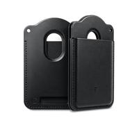 TUDIA Support magnétique en cuir pour étui PLAUD Note Pro AI - Noir | Magsafe robuste compatible avec iPhone et Samsung avec lanière et dragonne