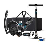 TUDIVING - Ensemble de Bouteilles de plongée sous-Marine de 0,5 L, Mini Bouteille d'oxygène avec compresseur, kit de plongée Portable de Voyage (S200Plus Black-A1)