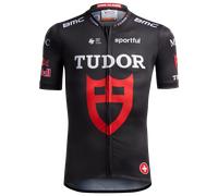 Maillot Tudor Pro Cycling Team 2026 manches courtes noir rouge enfant - 14