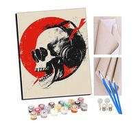 TUDOUTU peinture par numero adulte Cadeau de Peinture à l'huile de Bricolage numérique Mouvement du squelette pour Adultes Peindre par Nombre Kits Home Decor 16 * 20 Pouces Avec cadre