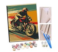 TUDOUTU Peinture par numéros Kits Art pour adultes avec pinceaux et acrylique Pigment Diy Peinture numérique pour adultes sur toile Débutant- Rapide et Furieux 1 16 * 20 pouces Avec cadre
