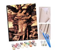 TUDOUTU Peinture par numéros Kits pour Adultes Bénédiction de l'ange gardien Bricolage Peinture à l'huile numérique Toile Mur Art décoration de la Maison - 40x50 CM Avec cadre