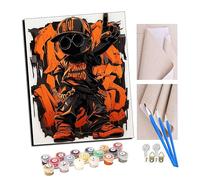 TUDOUTU Peinture par numéros Kits pour Adultes Le manifeste du parrain du punk Bricolage Peinture à l'huile numérique Toile Mur Art décoration de la Maison - 40x50 CM Avec cadre