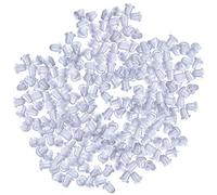 TuDu Lot de 100 fermoirs de boucles d'oreilles en caoutchouc transparent