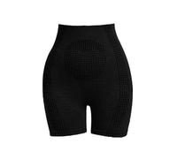 TUDUZ Femmes Taille Haute Ventre Bodyshaper Cul Lifter Bodyshorts Slimming Briefs Yoga Soft Chic (Black, M)