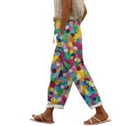 TUDUZ Pantalon à Cordon décontracté pour Femmes, Jambes légères de Printemps et d'été avec des Poches Pantalon de Yoga Large (Purple, XL)