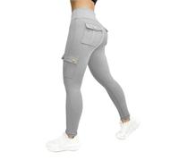 TUDUZ Pantalons de Remise en de vêtements de Travail Yoga serré Haute élasticité pour Les Femmes Qui courent (Grey, M)