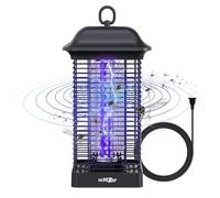 Tue Mouche Electrique - 4000V 15W Lampe Anti Moustique Efficace, sans Produits Chimiques, IPX4 Tueur d'Insectes Silencieuse, Anti Insectes Répulsif Portée 100m², pour Intérieur et Extérieur