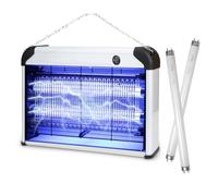 Tue Mouche Electrique Double Grille Format, 20W UV Lampe Anti-Moustique, Pièges à Mouche Tueur Lampe, Destructeur d' Insectes, Maison, Cuisine, Bureau, 2 Ampoules de Rechange