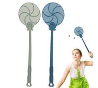 Tue-Mouches Manuel, piège Volant pour extérieur, 2 Attrape-rêves Volants d'intérieur avec Manche Long | Raquette à Mouche en Large épaisse pour Balcon, Salon, Patio arrière