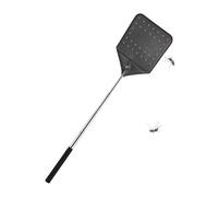 Tue-mouches pour intérieur, manche long renforcé de véritable raquette électrique rétractable avec manche métallique pour insectes volants dans la maison