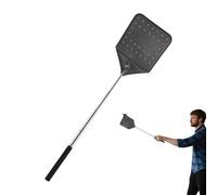 Tue-Mouches,Tapette À Mouches Rétractable en Cuir pour Intérieur - Racket Électrique Portable avec Manche Métallique pour Capturer Les Insectes Volants en Pêche et Camping