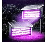 Tue-moustiques solaire d'extérieur - Alimenté par lumière UV - Imperméable - Pour terrasse, jardin, parc, communauté - Contrôle efficace des moustiques et des insectes (noir, 30 cm)