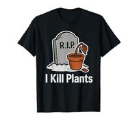 Tue-plantes avec pouce marron - Marqueur funéraire I Kill Plants T-Shirt