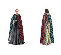Tuehbsvo Rock and Roll Cape à capuche pour Halloween, sorcière, accessoires de cosplay pour adulte/enfant, déguisement pour bal masqué, Halloween, fête de famille