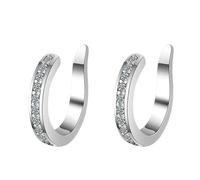 Türkis Ohrringe Aus Sterlingsilber Piercing erforderlich, Ohrknorpel-Clip-Ohrringe Ohrringe Kleeblatt (A, 1.1X0.5CM)