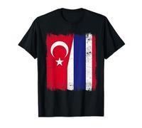 Türkyie Thaïlande Demi-Drapeau Turquie Racines thaïlandaises T-Shirt