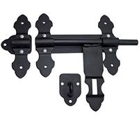 Türriegel torriegel schubriegel torschieber 200/12 alberts verrou de box revêtu par poudre-couleur : noir