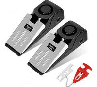 Türstopper Alarm, Rutschfester Türstopper aus Gummi, Sicherheit Keil-Türstopper Alarmstopper, Alarm Keil für Tür mit 120dB, Tragbares Türschloss-Tür-Sicherheitsstopper-Schlösser-Set