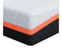 TUERYAFEK Matelas 90 x 190 cm blanc gris gel mousse à mémoire de forme | Soutien moyennement ferme, couche de gel rafraîchissant, mousse multicouche, housse en polyester