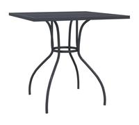 TUERYAFEK Table de jardin en acier tressé anthracite 80 x 80 x 72,5 cm | Cadre en acier revêtu par pulvérisation, protection contre la corrosion, design en maille, instructions de montage incluses