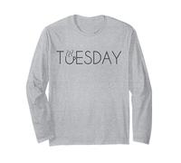 Tuesday Coffee Lover - Graphique Amusant de Jour Espresso - Jour de la Semaine Manche Longue